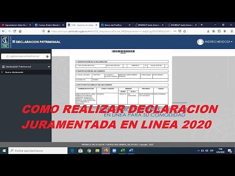 COMO REALIZAR DECLARACIÓN JURAMENTADA EN LÍNEA 2020
