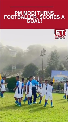 PM Modi Turns Footballer! Shares Energizing Morning Kickabout With Kids In Gangtok | ET Now