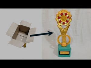 How to make trophy with cardboard | Excellence award design 3