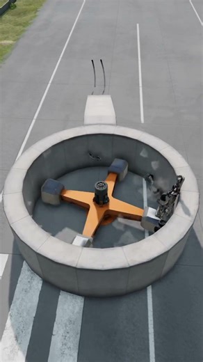 Supercar vs. The BLENDER Trap 💀 (BeamNG) #shorts