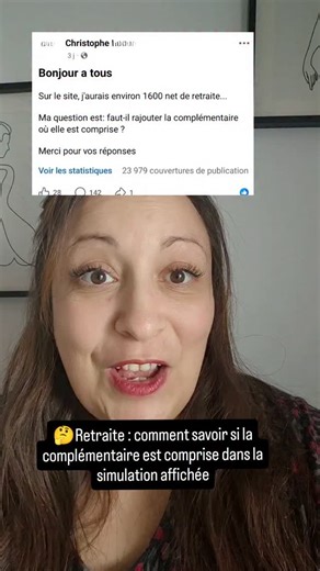 Comprendresaretraite | 🤔Retraite : comment savoir si la complémentaire est comprise dans la simulation affichée ? Christophe nous a posé une question qu’on... | Instagram