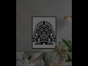 Tlaloc Aztec Rain God Silhouette SVG, Jaguar Elements Clipart, Ancient Deity Vector, Digital Cut File - Etsy