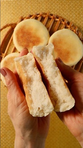 簡単1時間！フライパンで焼く！米粉のイングリッシュマフィン