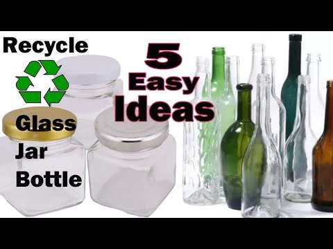DIY - 5 Easy Glass Jar and Glass Bottle Recycling Ideas | Recycling idea #10