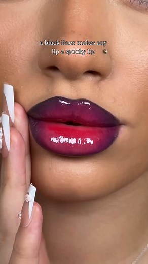 27K views · 217 reactions | Halloween hack: Use a deep lip pencil, like our matte black Lippie Pencil in Bull Chic, to add depth to any lip combo.  @hannhamsophia uses it with our Lippie Stix in Heart On + Jam Sesh, topped off with our So Juicy Lip Oil in Lychee Jelly! | ColourPop | Facebook