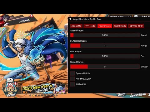 New Update! One Piece Bounty Rush Mod Menu With Very Strong Functions and VIP Features 🔥