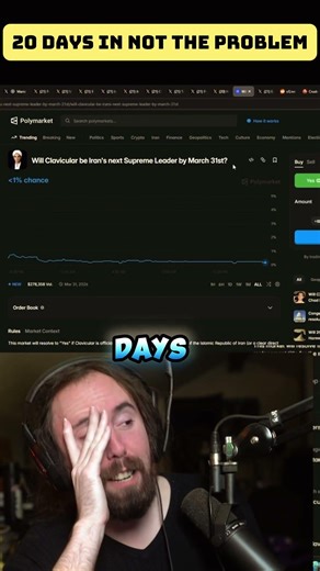 “Iran’s Biggest Weapon Is Clavicular” – Asmongold Lost It 💀 #viralitypoly