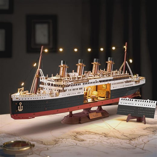 Ship Model Kit 3D Wooden Puzzle, Titanic Inspire Ocean Liner DIY Display Model Engineering, STEM Gift for Men - Etsy