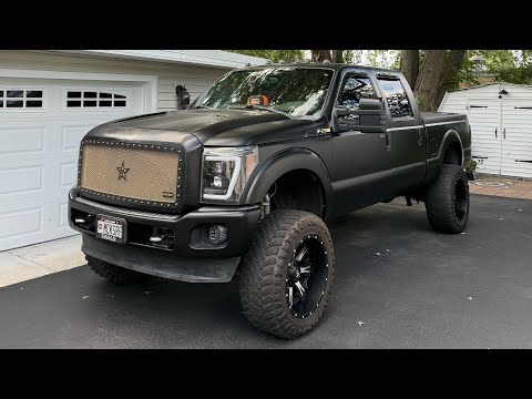 LIFTED F250 MONSTER Looks MEAN Wrapped in SATIN BLACK! 🔥😤