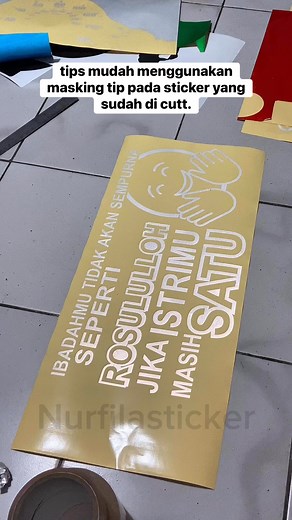 tips mudah menggunakan masking tip pada sticker yang sudah di cutt. #stikercutting #stickers #edukasi #sticker #cuttingsticker #stiker #tutorial | Kholis Tadore