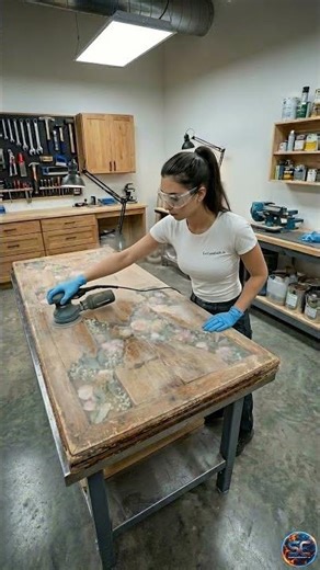 Ruined Table Gets an Insane Resin Glow-Up #DIY #Trending