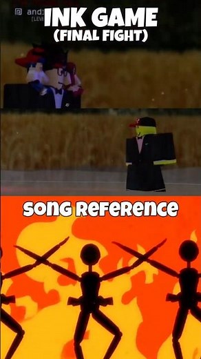INK Game Emotes & Songs vs Original References #shorts #inkgame #roblox