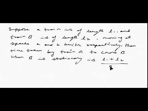 Train speed, distance and time