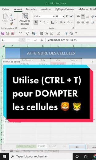 Comment sélectionner rapidement des cellules automatiquement 🤔 #apprendreexcel #astuceexcel #excelfrancais #microsoftexcel #excel