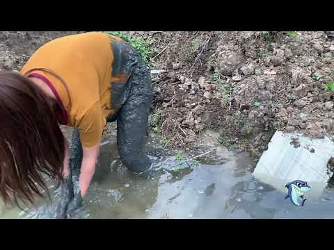 Stuck in mud with full clothes