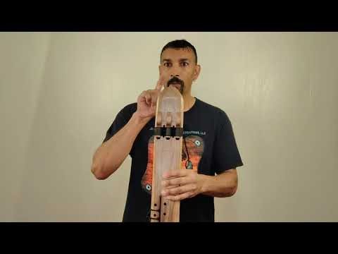 Extremely Clear Crisp Voice on this Black Walnut Triple Drone F#! JD Flutes professional flute maker