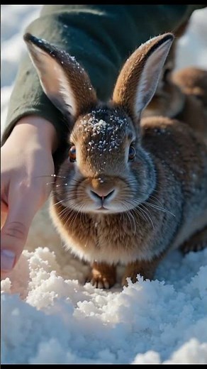 Frosty Whiskers #youtubeshorts #shorts #rabbit #bunny #babyanimals #snowrunner