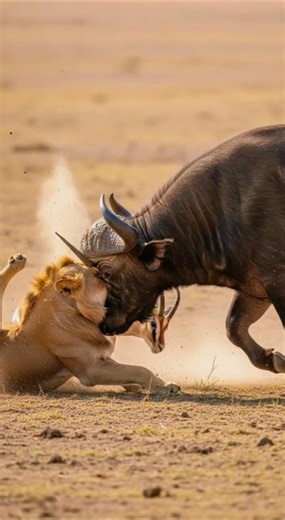 A Buffalo Cut Through the Scene — The Lion Lost Its Grip ⚡🐃 | Wild Guard