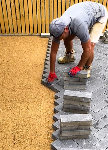 15K views · 66 reactions | Laying brick patio with precision Partner: highworthpavingservices | Crafty School | Facebook