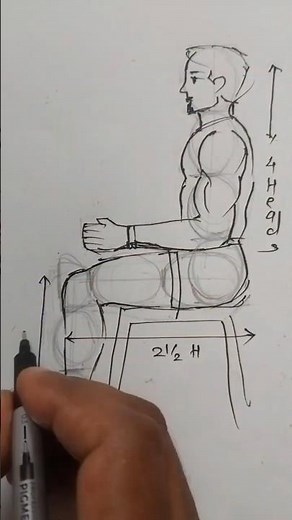 99% of Beginners Don't Know These Anatomy Measurements! 😱 | How to Draw an Accurate Sitting Figure