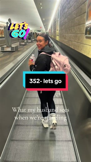No one moves faster than me excited to go on a trip 🤣 #travel #husbandwife #letsgo #airport