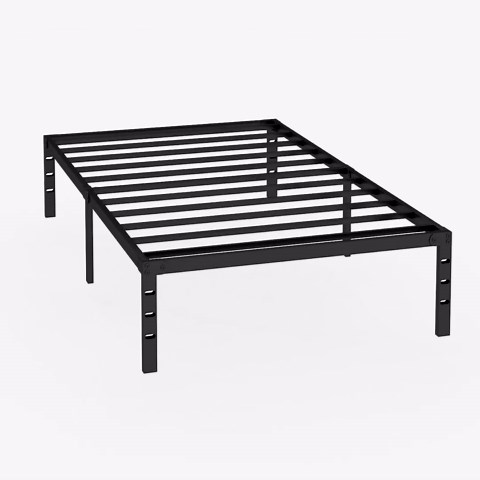 Metal Bed Frame,Twin Size Bed Frame with Storage Space,Heavy Duty Sturdy Mattress Foundation,Easy Assembly,No Box Spring Needed, Black,18 Inch,Twin