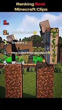 Ranking Best Minecraft Clips (the LAST ONE🙌)| #Minecraft #BestMinecraft #Shorts