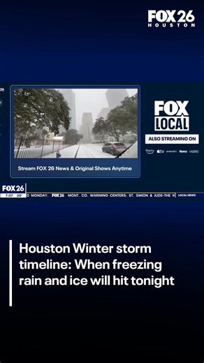 The coldest air and highest ice risk from the winter storm will arrive early Sunday morning, ending Sunday afternoon. https://www.fox26houston.com/weather/houston-winter-storm-weather-forecast-timeline?utm_campaign=trueanthem&utm_medium=trueanthem&utm_source=facebook | FOX 26 Houston