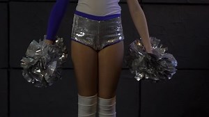 Slowmotion Cheerleader Dance In Studio