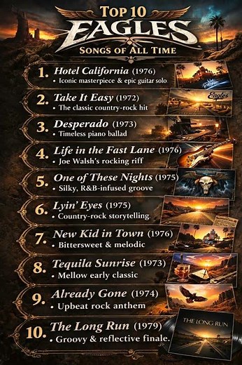 The Top Ten Eagles songs of all time