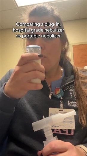 @elove.lle on Instagram: "I’m still shocked to see the comparison from this portable, quiet, small rechargeable nebulizer and compare it to a urgent care nebulizer! These are so perfect to have at 2am when you need it or even just in your purse or your diaper bag! #portablenebulizer #nebulizer"