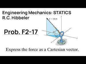 Hibbeler Engineering Mechanics STATICS: Problem F2-17 Walkthrough