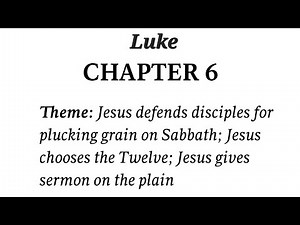 Luke Chapter 6 (Bible Study)