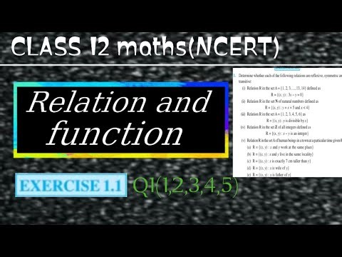 Relation and functions class 12 maths exercise 1.1 question 1. Solution NCERT