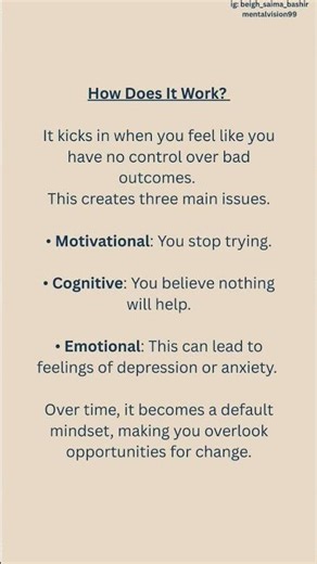 understanding helplessness in psychology#emotions #mentalhealthawareness