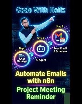 Automate Email Sending with n8n – Project Meeting Reminder Workflow #codewithhafiz