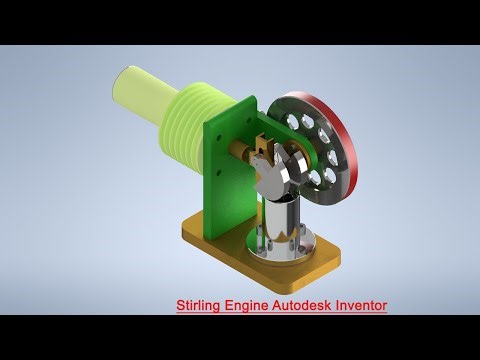 Stirling Engine || Autodesk Inventor 2024 Complete Tutorial