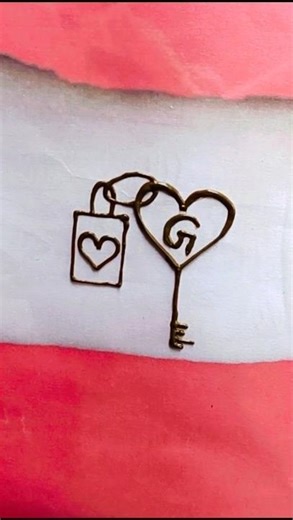 Unique G Latter Mehandi Design| G latter tattoo design 🔐♥️#mehndi /#shorts #viralshorts #shortsfeed