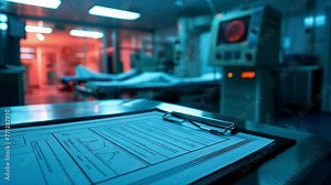 A closeup of a radiation safety manual od to a page outlining the different types of radiation and their potential hazards in the radiology department.