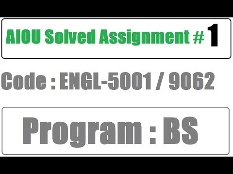 AIOU Code ENGL 5001 9062 Solved Assignment No 1 Spring 2025 | Stylistics