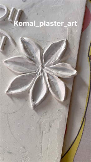 🎨✨Plaster of Paris ✨wall putti flower design #Viral#plasterart #plasterpainting #plasterart