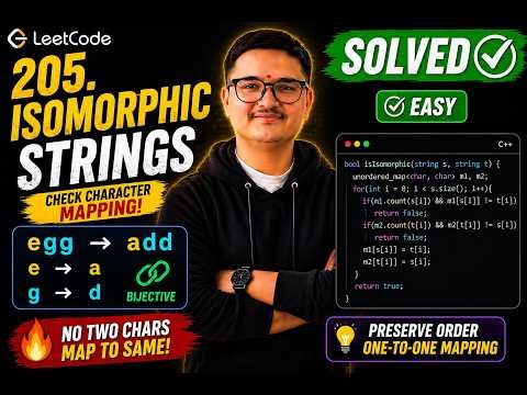 🔥 LeetCode 205 – Isomorphic Strings | C++ Solution