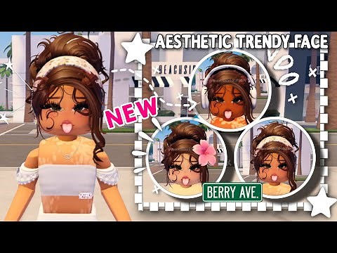 **AESTHETIC NEW TRENDY FACE** FOR BERRY AVENUE 🌷🤍