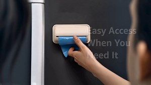 Apricot Trash Bag Dispenser Roll Holder, Kitchen Trash Bag Dispenser Plastic Bag Holder, Wall Mount Garbage Bag Dispenser Kitchen Storage and Organization Accessories for Home Improvement