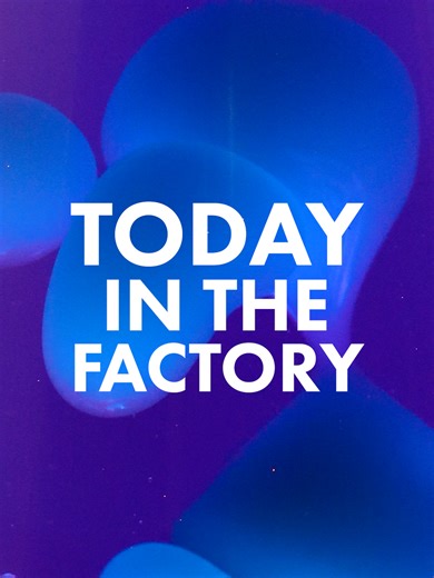 Today in the Mathmos lava lamp factory we are busy handfilling Violet/Turquoise Astro bottles. #factory #madeinbritain #lavalamp #mathmos