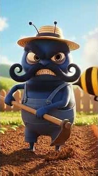 Bee vs. The Grumpy Gardener Bug #shorts #forkids