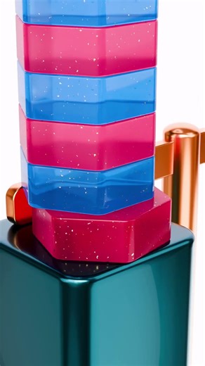Satisfying Sliding Jelly Tower 60 fps