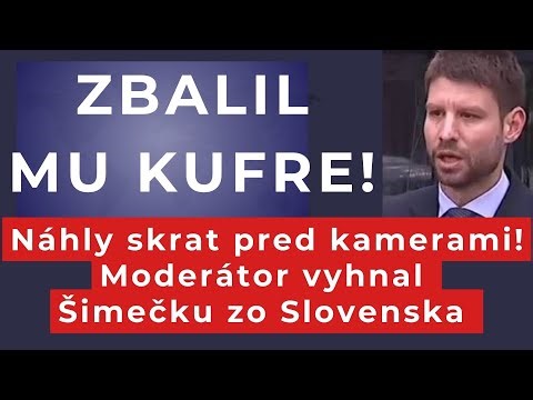 Zbalil mu kufre: Moderátor vyhnal Šimečku zo Slovenska pred kamerami #politika #slovensko #fico