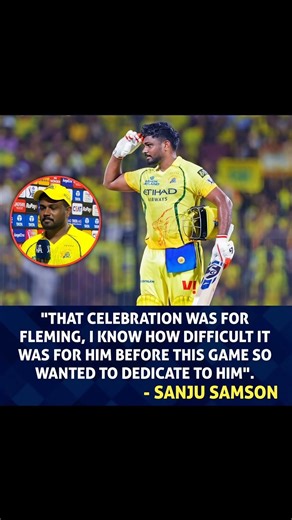 Sanju Samson tribute for Stephen Fleming 💛🙏🔥