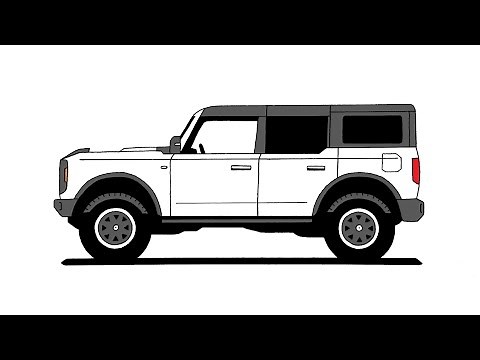 How to draw a FORD BRONCO